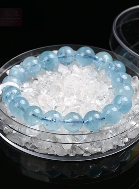 天然白水晶碎石摆件消磁石鱼缸石白水晶消磁石