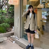 Атмосферный осенний костюм, куртка для отдыха, оверсайз