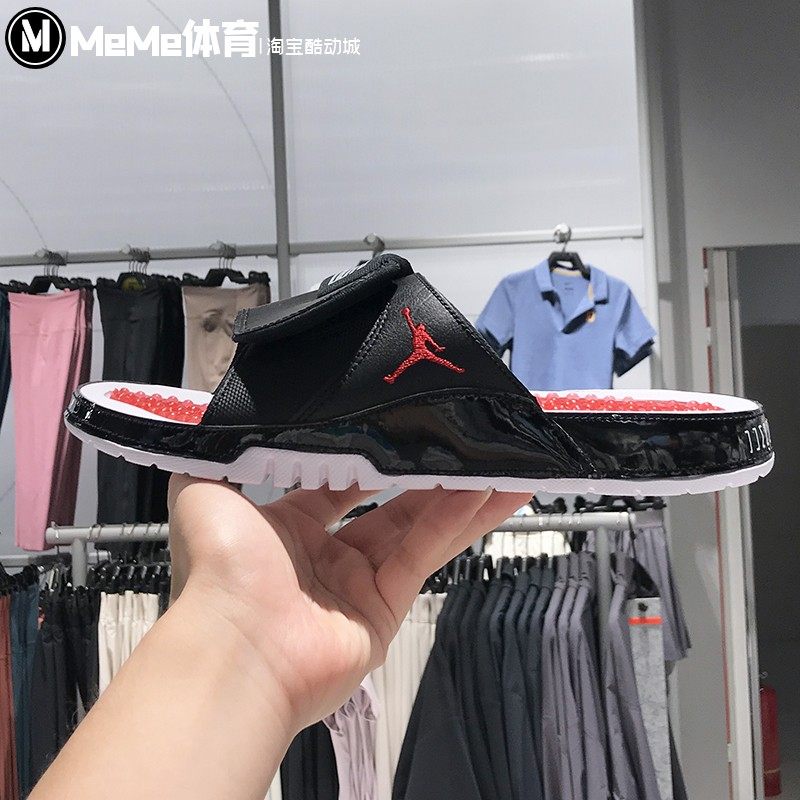 耐克男子拖鞋2025秋款魔术贴轻便缓震飞人运动一字拖鞋FN2452-006,淘宝优惠券,粉丝福利购,淘宝优惠卷