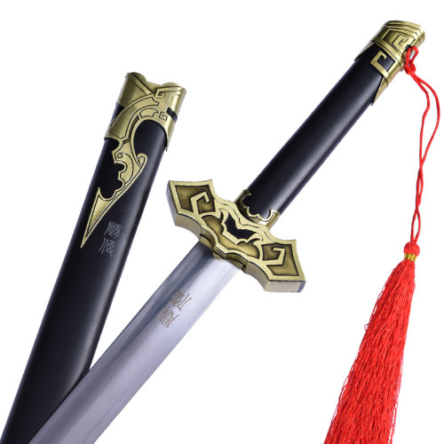cos动漫道具武器魏无羡随便剑 蓝忘机避尘剑木质金属模型未开刃 - 图2
