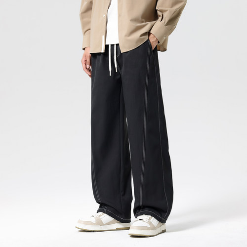 gxgjeans男装休闲裤秋冬款垂顺有型舒适阔腿裤* - 图1