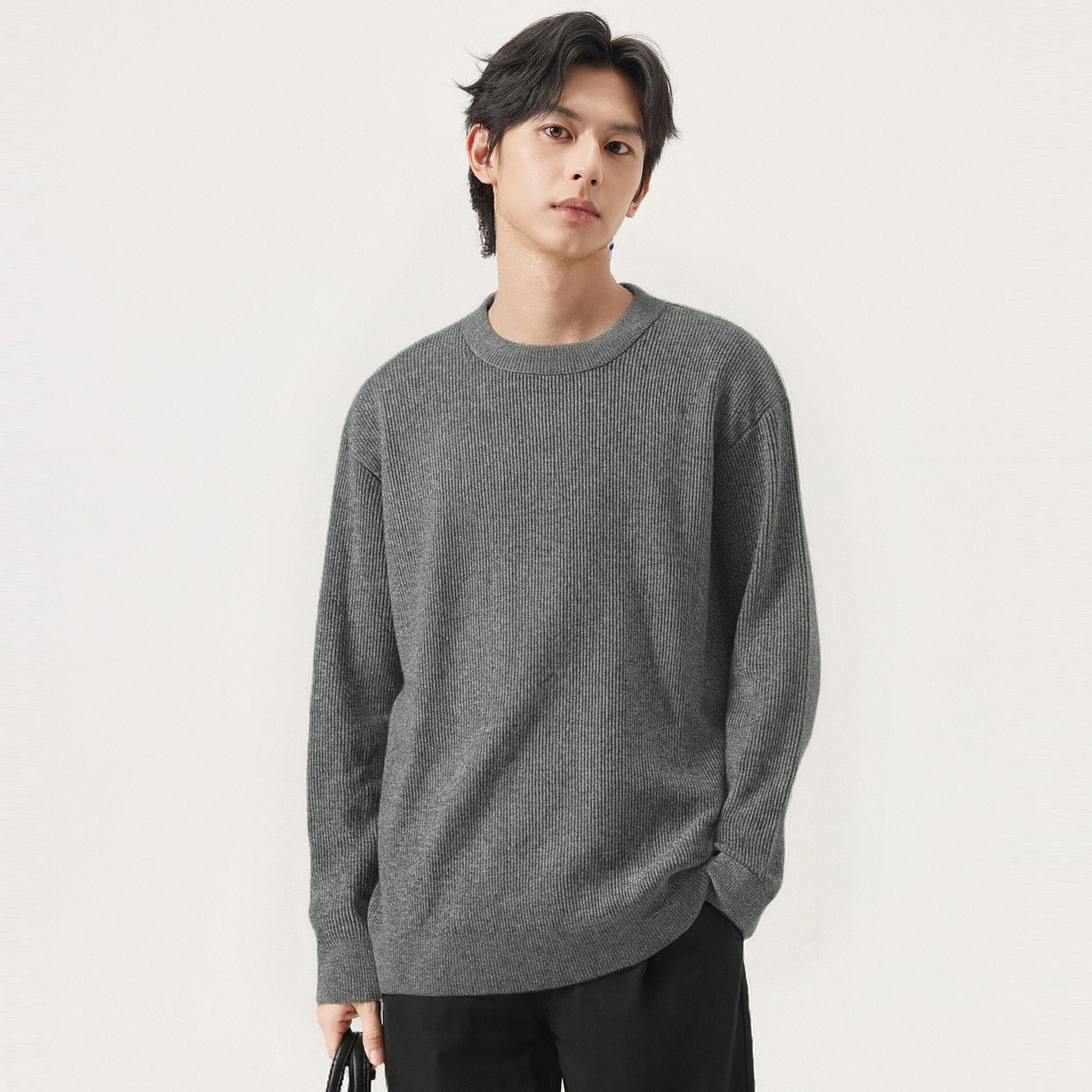 gxg.jeans男装 多色坑条肌理基础打底圆领毛衣针织衫 25年冬新品,淘宝优惠券,粉丝福利购,淘宝优惠卷