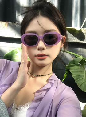 千禧风紫色y2k墨镜女高级感欧美