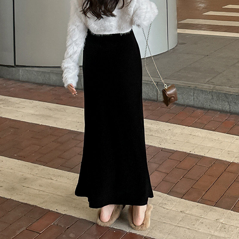 加绒裙子女秋冬金丝绒半身裙2025新款高腰半裙丝绒长裙直筒一步裙,淘宝优惠券,粉丝福利购,淘宝优惠卷