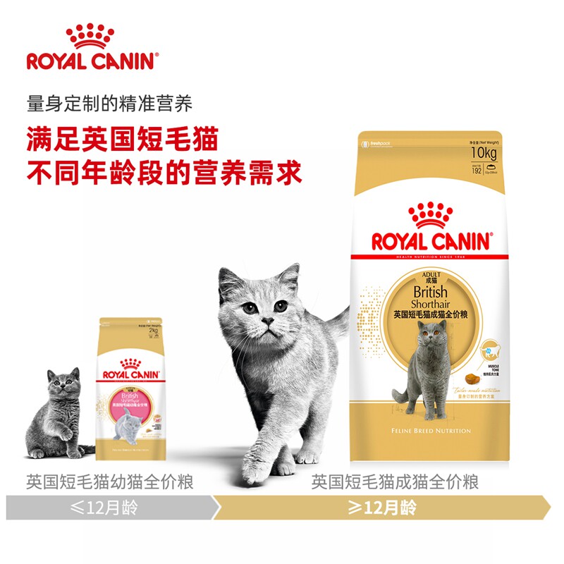 法国皇家猫粮Bs34英短猫粮2KG蓝猫美短毛猫成猫主粮RA32布偶猫粮_虎窝淘