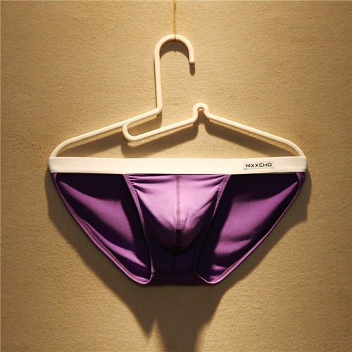 2条装男士透气内裤男低腰性感莫代尔高叉薄款青年运动U凸三角裤头 - 图0