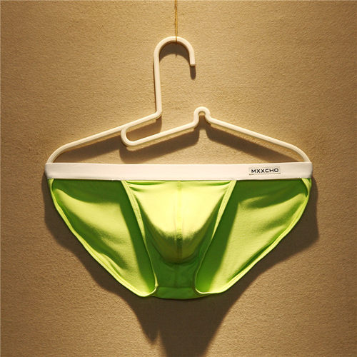 2条装男士透气内裤男低腰性感莫代尔高叉薄款青年运动U凸三角裤头 - 图1