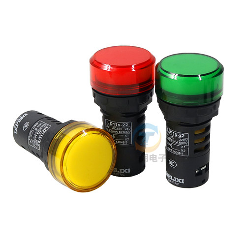 德力西led信号灯指示LD11s-22D配电箱电源红绿黄蓝白色220V/380V - 图3