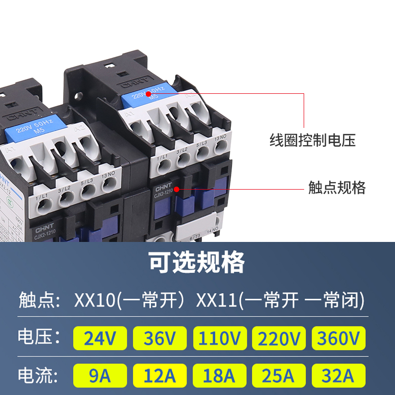 正泰互锁机械连锁可逆交流接触器CJX2-0910N1210N1810N2510N3210N-图0