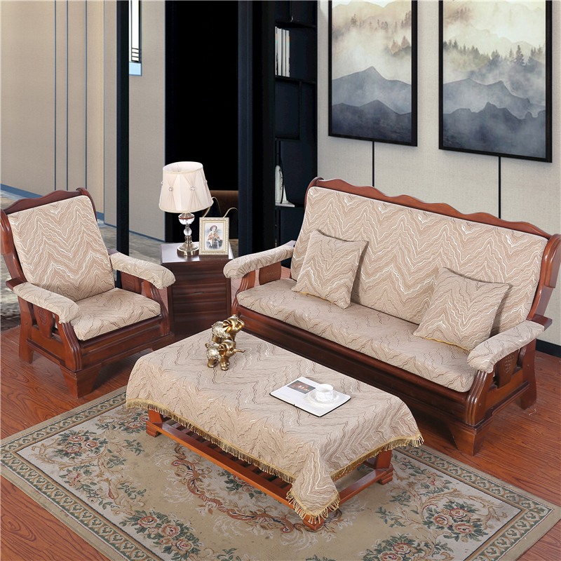 红木沙发垫子冬季加厚坐垫防滑中式实木靠垫一体老式屁垫软带靠背