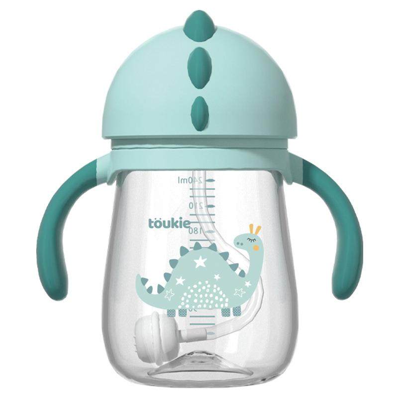 Tritan小恐龙学饮杯婴儿水杯宝宝吸管杯婴幼儿高颜值便携饮水杯,淘宝优惠券,粉丝福利购,淘宝优惠卷