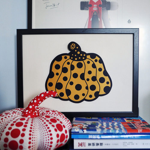 原创设计草间弥生南瓜波点艺术鼠标垫装饰画芯杯垫桌垫 - 图2