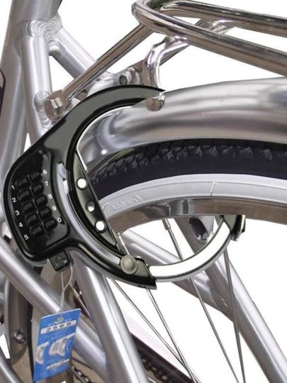 山地自行车v刹加强专用密码锁自行车锁蟹钳锁马蹄锁马蹄锁大号