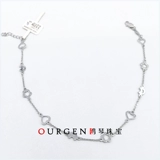 Платиновый браслет на ногу в форме цветка, ювелирное украшение, платина 950 пробы, (в наличии на складе)