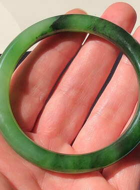 58.5圈玻璃种正阳绿碧玉圆条镯