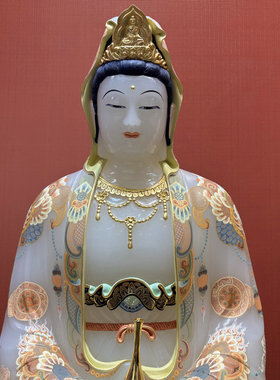 观音68cm天然伊朗白玉原石整料