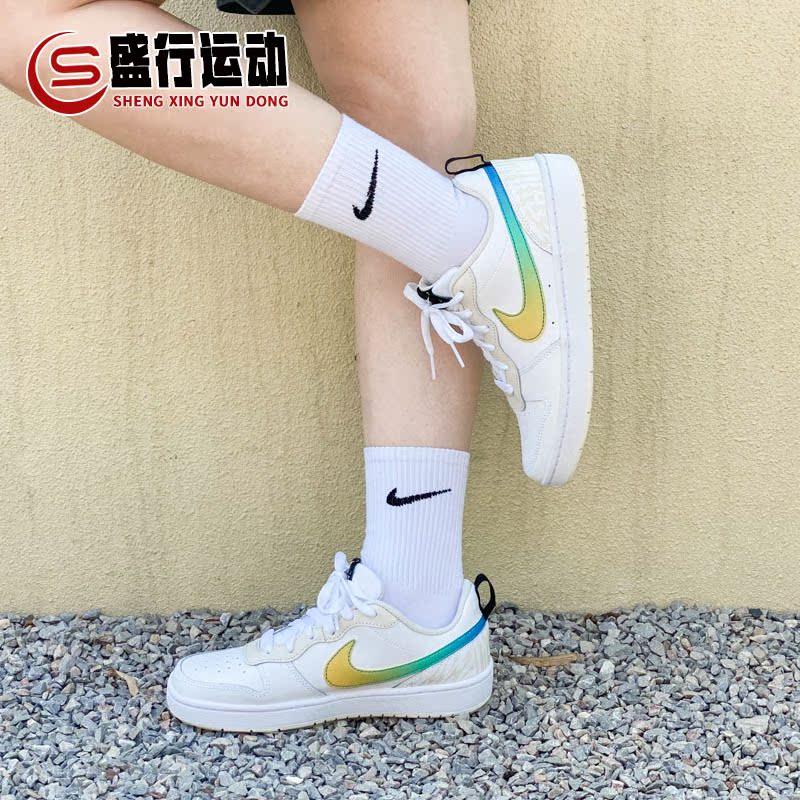 Nike耐克女鞋2023夏季新款复古经典低帮运动休闲GS板鞋FJ7692-191 - 图1