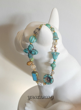 YAOLIRONG原创设计“湖中漫步”vintage复古小众捷克珠串珠手链