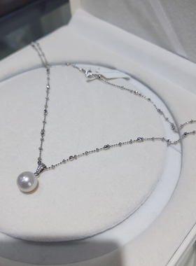 流素losu—925银天然珍珠正圆强光星星项链吊坠项链
