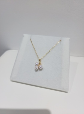 流素losu.精致可爱纯银材质正圆无暇粉光小葡萄项链