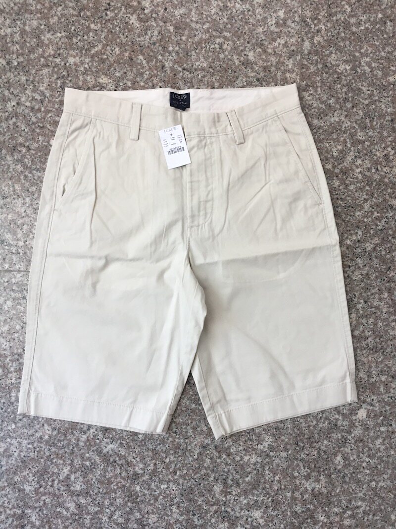 现货美国购入J.CREW男纯棉薄款直筒休闲短裤H5016