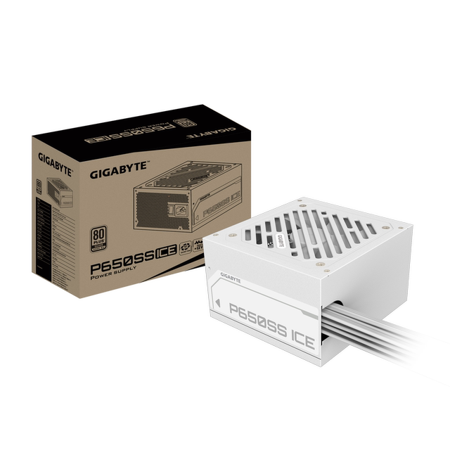 Gigabyte Douzhan 550/650 ICE 80PLUS silver medal straight out pure white snow desktop power supply