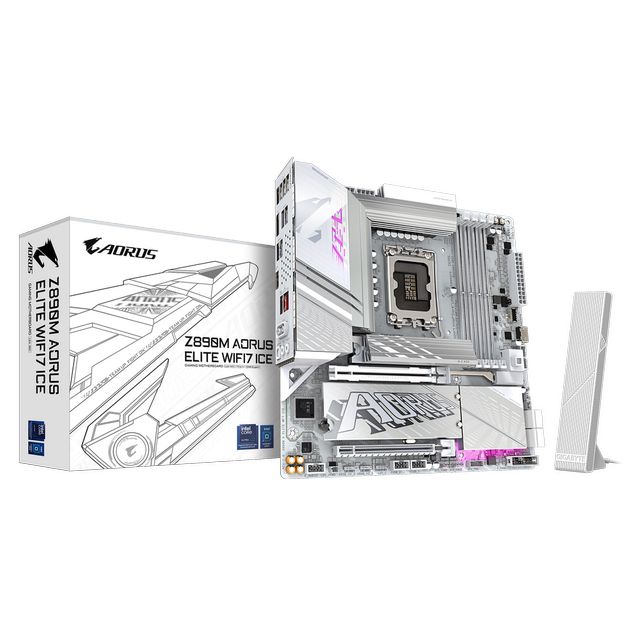 GIGABYTE Z890M AORUS ELITE WIFI7 ICE Xiaodiao Ice sculpture white motherboard