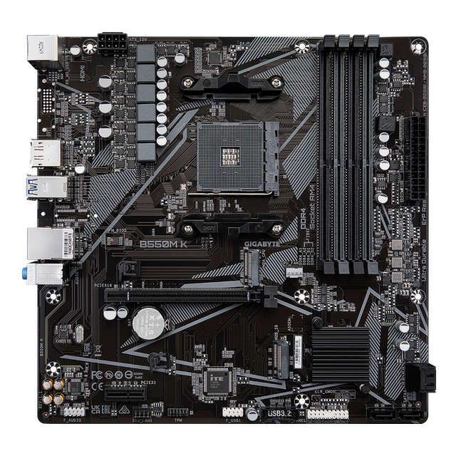 Gigabyte B550M K\DS3H R2 motherboard supports 5600G 5700 5800AMD CPU