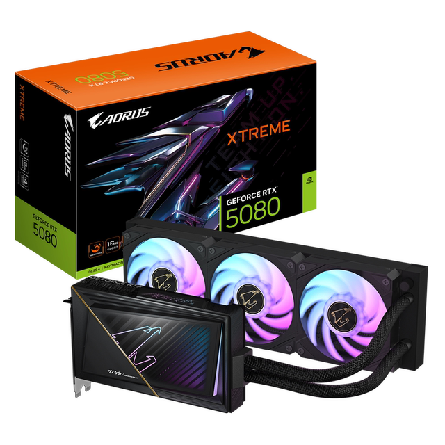 Gigabyte RTX5080X W/Master 16G all-in-one water sculpture super sculpture white\black graphics card
