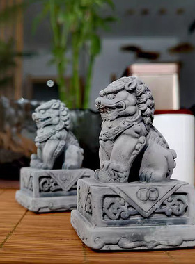 手工鱼缸造景摆件水泥镇宅