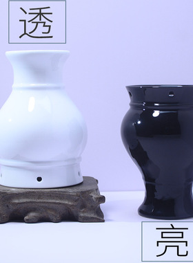 儒懿斋陶瓷艾灸杯透光刮痧纯白杯