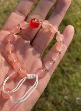 定制刻字串珠情侣款送闺蜜朋友手串手工diy阳光下紫外线变色手链