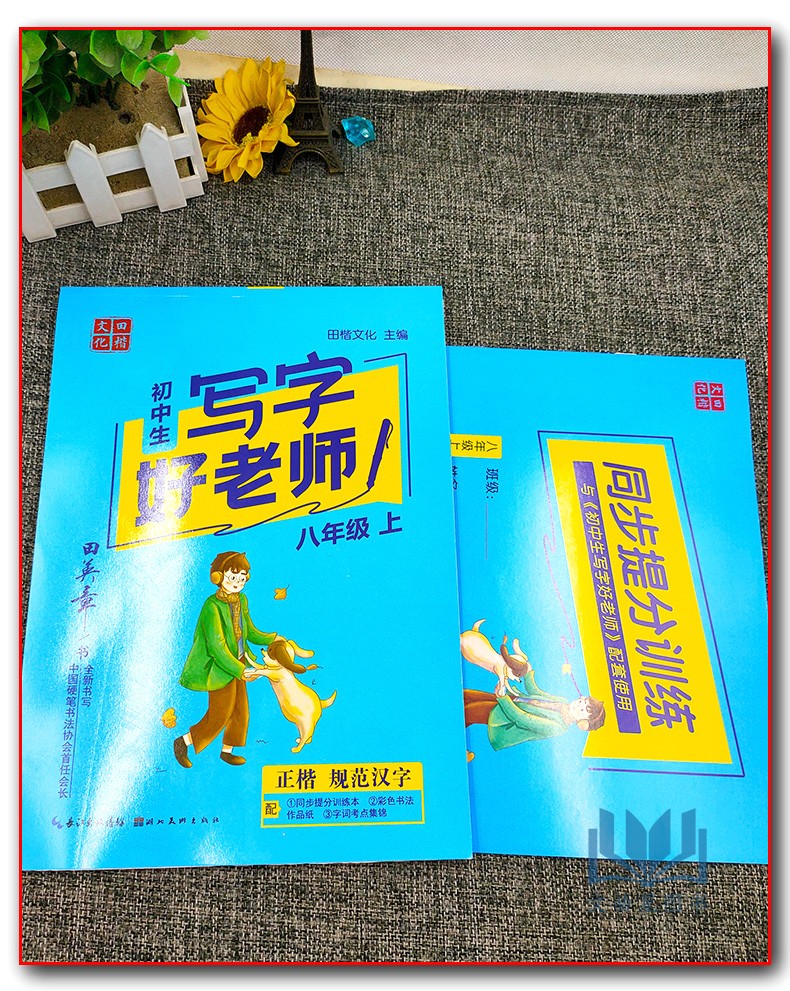 2023版田英章初中生写字好老师八年级上册人教版初中8年级上正楷规范汉字书写训练语文同步描临课课练字帖硬笔书法临摹描红抄写本-图0