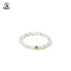 Pearl Ring East China Sea Crystal Agate Gemstone Scattered Beads Vegetarian Ring Index Finger Tail Ring Freshwater Millet Bead Ring