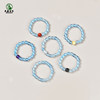 Aquamarine ring East China Sea crystal agate chalcedony loose beads southern red amethyst obsidian beeswax pearl ring