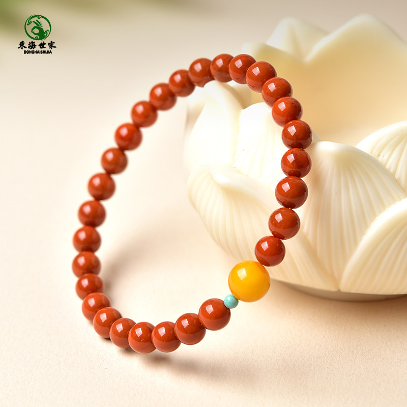 南红手串满肉火焰纹东海水晶玉髓玉石蜜蜡绿松石散珠子红玛瑙手链,淘宝优惠券,粉丝福利购,淘宝优惠卷
