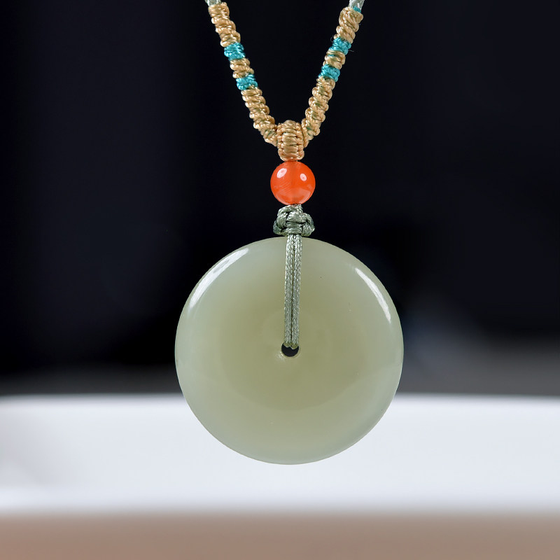 和田玉吊坠女男东海水晶玛瑙翡翠玉石南红散珠晴水玉坠平安扣项链,淘宝优惠券,粉丝福利购,淘宝优惠卷