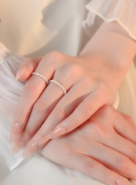 东海世家珍珠小米珠戒指