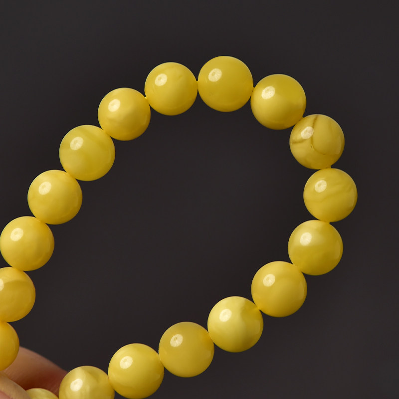 蜜蜡手串女白花蜜单珠鸡油黄蜜蜡原石散珠子文玩男士琥珀蜜蜡手链,淘宝优惠券,粉丝福利购,淘宝优惠卷