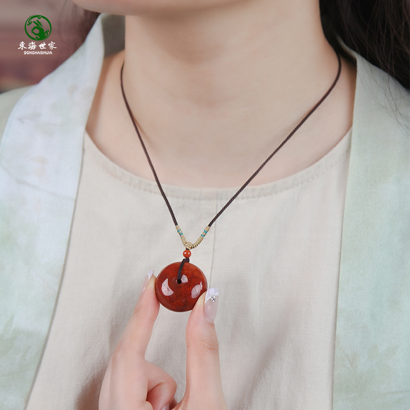 南红吊坠女男水晶玛瑙翡翠玉石散珠项坠挂绳红玛瑙平安扣项链挂件,淘宝优惠券,粉丝福利购,淘宝优惠卷