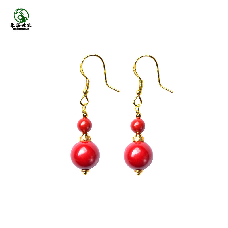 朱砂耳坠帝王砂紫金砂东海水晶玛瑙宝玉石散珠子红砂葫芦造型耳饰,淘宝优惠券,粉丝福利购,淘宝优惠卷