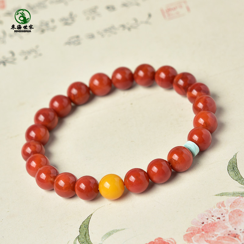 南红手串东海水晶宝玉石单散珠子满肉火焰纹红玛瑙蜜蜡绿松石手链,淘宝优惠券,粉丝福利购,淘宝优惠卷