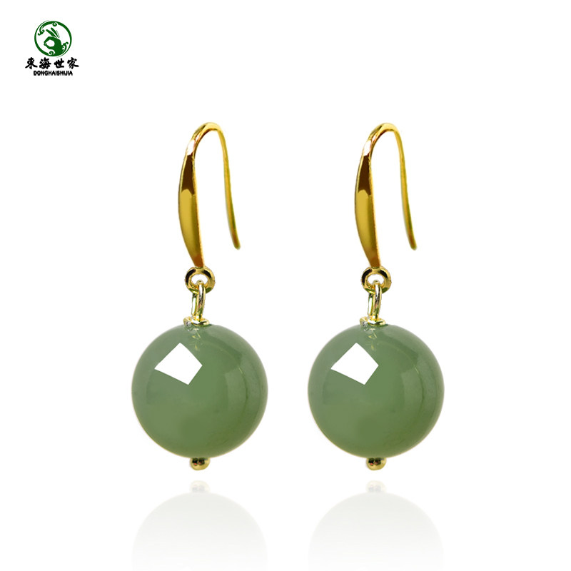 且末蓝耳坠东海水晶玛瑙翡翠玉石散珠子和田玉飘糖聚宝盆耳钩耳饰,淘宝优惠券,粉丝福利购,淘宝优惠卷