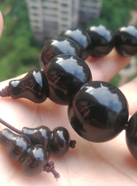 黑水牛角手串男士情侣保真佛珠