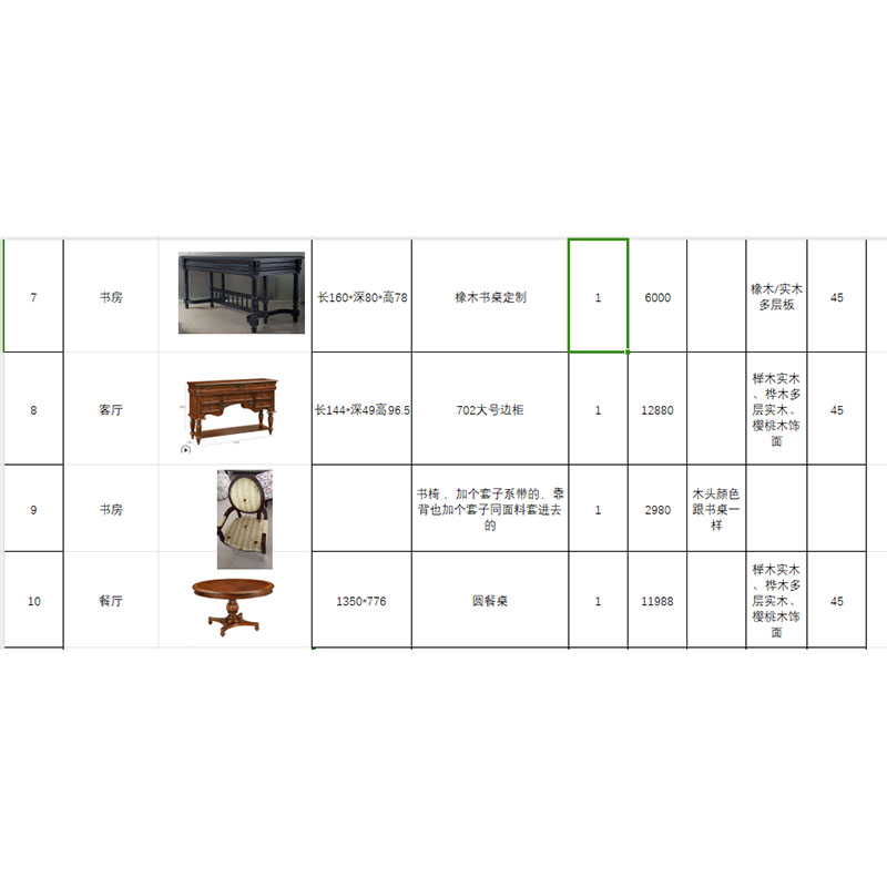 浙江嘉兴客户整屋实木家具客厅餐厅沙发整体定制订单余款 - 图1