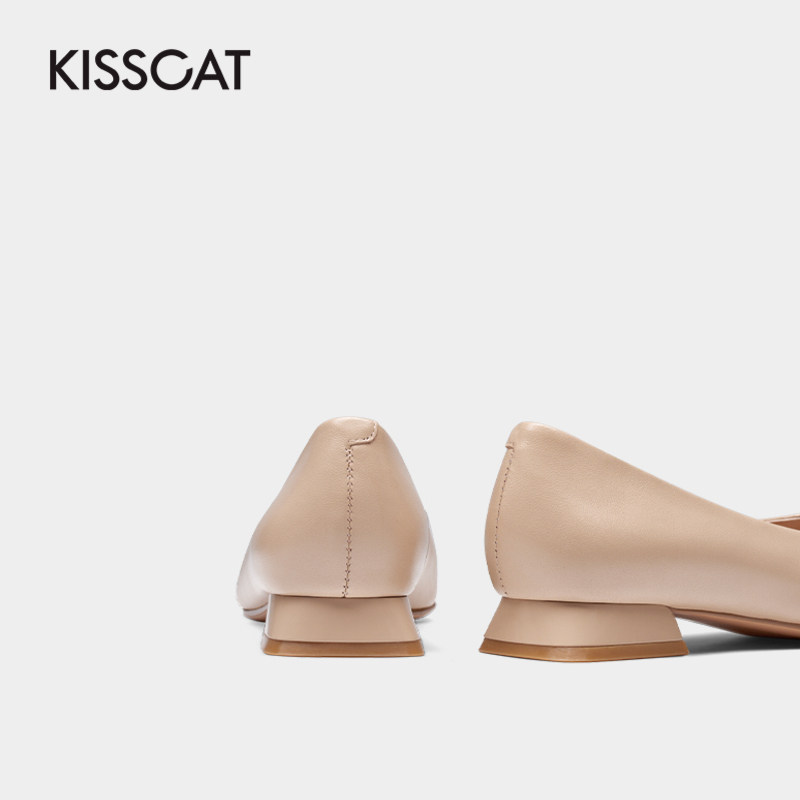 接吻猫2021秋季新款气质通勤女鞋 kisscat单鞋