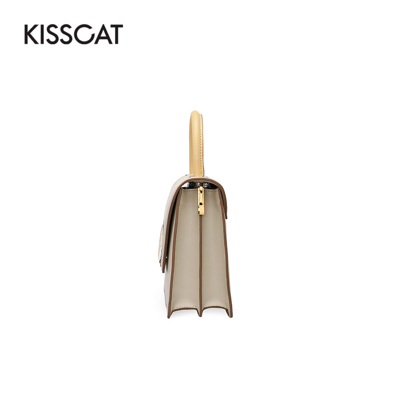 接吻猫春秋季新款优雅风琴包斜挎包 kisscat女士包袋