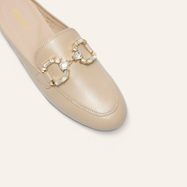 KISSCAT takes a vacation at any time 25 new French flat-soled slip-on Birkenstocks and half slippers for outer wear