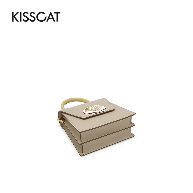 接吻猫春秋季新款优雅风琴包斜挎包 kisscat女士包袋