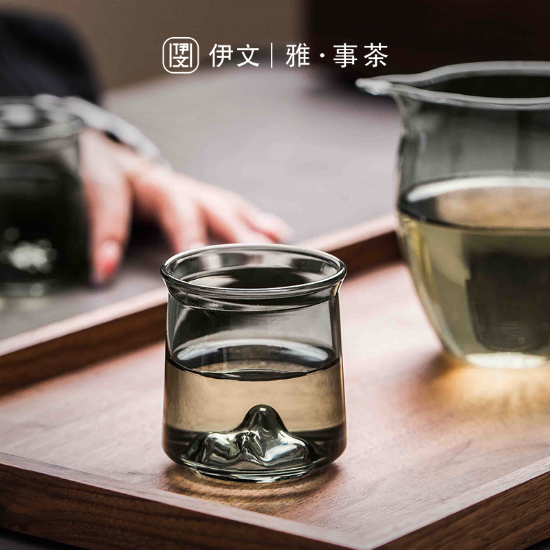 耐热玻璃品茗杯家用个人小杯子创意主人杯单杯日式功夫小茶杯水杯